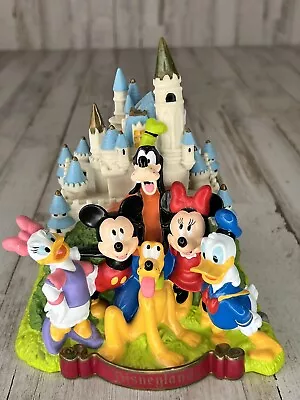 VTG Walt Disney World Plastic Coin Piggy Bank Castle With Mickey And Friends!  • $20.88