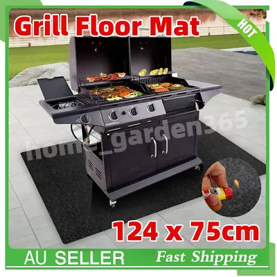 Fire Retardant BBQ Floor Mat Rug Ourdoor Barbecue Grill Pad  Floor Deck • $18.98
