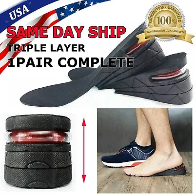 $6.99 • Buy Men Women Shoe Insoles Invisible Height Increase Heel Lift Taller Inserts Pad US