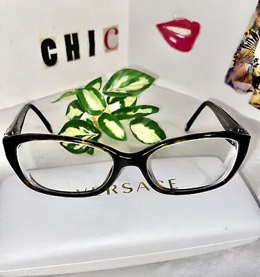 AUTH Vintage Versace ItaLy Brown Tortoise Eye Glasses Frames Medusa Accent 🌺💐 • $21