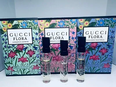 Gucci Flora Gorgeous Perfume Collection For Women Sample Spray 3Pc Set • $12.95