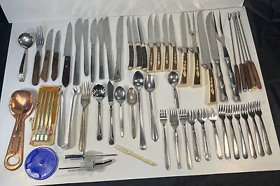 Lot Of Vintage Mixed Kitchen Utensils-Tools-Silverware-Regent Sheffield Knives • $18