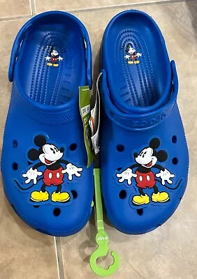Authentic Disney Crocs Mickey Mouse Blue Mens 10 Womens 12 NEW W/ Tag • $64.95