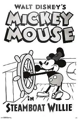 Disney Mickey Mouse - Steamboat Willie Poster • $54.99