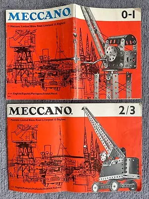 MECCANO 1960s - Books Of Models - 0-1 + 2/3 - Reasonable Condition • £4.50