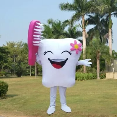 Adult Tooth Mascot Costume Dental Care Costume Facny Dress For Advertising • $145.99