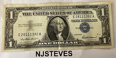 3 BILLS 2- 1957 $1 WASHINGTON One Dollar Bill BLUE SEAL SILVER Certificate 1957B • $5.99