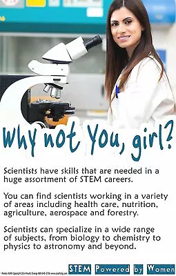 Poster #399 Motivational Girls' STEM Science Math Posters Part Of Series • $16.76