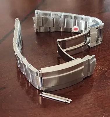 20mm Steel Silver Oyster Glide Lock Clasp Watch Band Bracelet For Rolex Tudor • $29.95