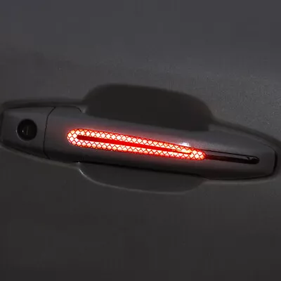 4x Car Accessories Strip Door Handle Sticker Safety Distance Warning Reflective • $6.86