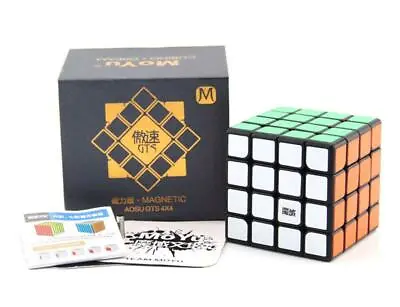 MoYu AoSu GTS M Magnetic 4X4X4 Black Magic Speed Cube Ship From MA • $32