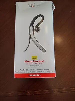 VERIZON JABRA MONO UNIVERSAL HEADSET NIB JABBUZWAVT25  With Adapter  • $9.85