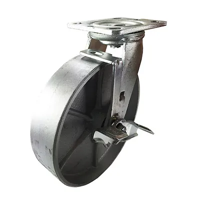 8  X 2  Heavy Duty  Steel Wheel  Caster -  Swivel With Brake • $47.38