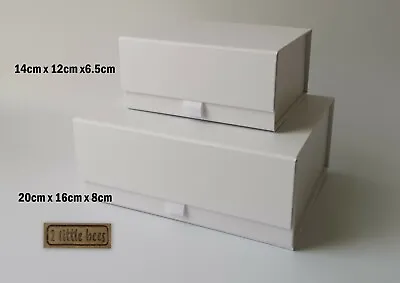 White GIFT BOX Magnetic Luxury Wedding Bridesmaid Gift Ideas Hamper • £5.75