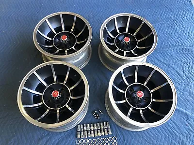 (4) POLISHED 15x8 1/2 VECTOR STYLE WHEELS CHEVY 5 ON 4 3/4 CHEVY VAN NICE • $1375