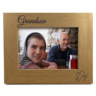 Grandson Photo Frame Nan Grandad Nanny Grandpa Gift For Birthday Christmas • £7.99