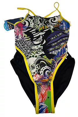 MP Michael Phelps Women Multicolor One Piece Swimsuit SIZE 30 NEW DALE RB YELLOW • £31.03