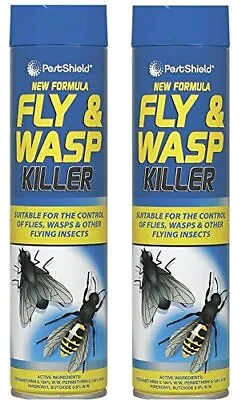 2 X Pestshield Fly & Wasp Flying Insect Killer Spray 300ML • £6.99