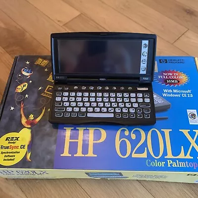 RARE Vintage HP 620LX Color Palmtop PC WORKING Boxed With Books Win CE • £19.99