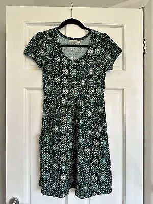 QED London Green Knit Dress Small With Pockets • £2