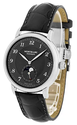 New Montblanc Star Legacy Moonphase Sapphire Crystal SS Auto Men's Watch 118518 • $2398