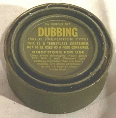 Vintage Wwii Military 1 1/2 Oz Boot Mold Protectant Dubbing Polish Waterproofing • $14.39