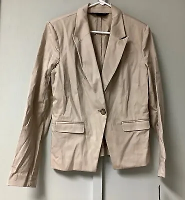 Mossimo Women’s Size 12 Blazer Beige One Button Long Sleeve Career Casual New • $24.99