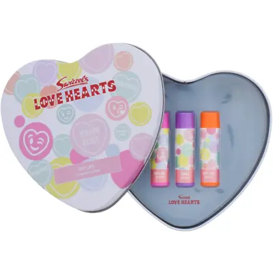 Valentines Swizzels Love Hearts Lip Balm Collection Gift Set Love Heart Tin • £8.99