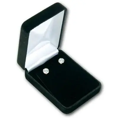 Lot Of 12 Black Velvet Jewelry Pendant / Earring Gift Packaging Boxes  • $44.79