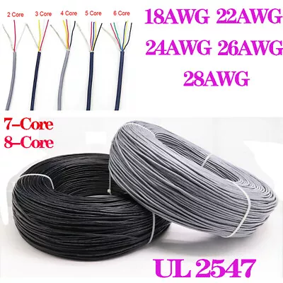 £1.98 • Buy Multi Core Signal Control Cable 18AWG ~ 28AWG Shielded Wire 2/3/4/5/6/7/8 Core