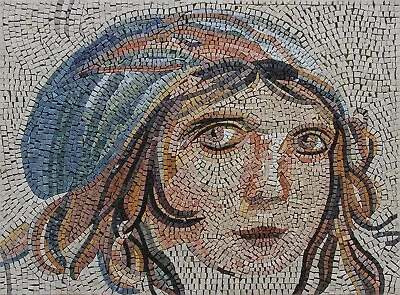 Marble Mosaic The Gypsy Girl Mosaic Of Zeugma (Gaia) Wall Tile Art • $484