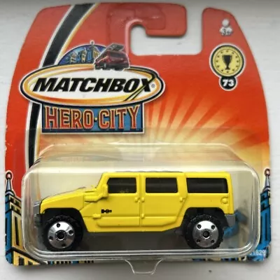 Matchbox Hero City Yellow GM Hummer H2 SUV Concept Diecast Model 1:70 Short Card • $6.30