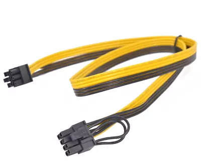 £3.50 • Buy 6pin To 8pin (6+2) PCIe 51CM Extended Power Cable GPU/ASIC Mining 18AWG
