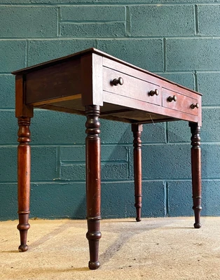 £260 • Buy Antique Victorian Mahogany Wood Writing Office Desk Console Table Hallway