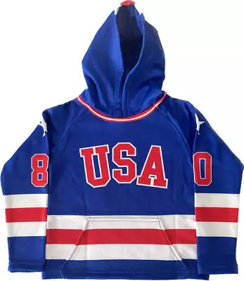 USA Hockey Miracle On Ice  TODDLER Sublimated Hoodie Royal BLUE • $59.95