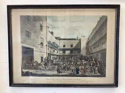 1831 The Royal Mails Preparing To Start J. Pollard Framed Lithograph 15.5 X 21” • £168.78