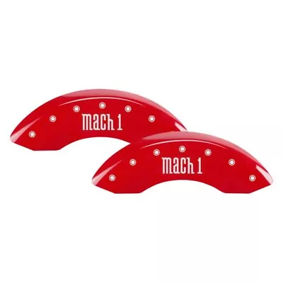 MGP Gloss Red Caliper Covers W Mach 1 Logo Engraving Full Kit 4 Pcs • $289