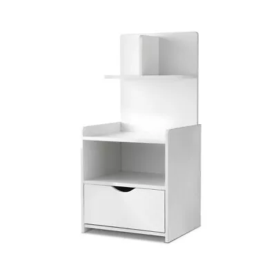 Artiss Bedside Table Drawers Side End Table Shelves Storage Nightstand White • $48.95