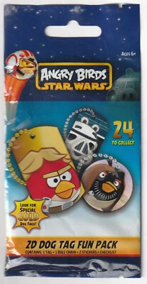 $5 • Buy Angry Birds Star Wars Rovio 2D Dog Tag Fun Pack NEW 2012 Lucasfilm Sticker Chain