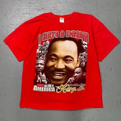 Martin Luther King Jr Big Face MLK Black History Rap Tee Style Graphic T-Shirt • $35