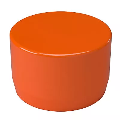 1-1/4  External Flat PVC Cap Orange (10-PK) FORMUFIT Furniture Grade USA Made • $17.99