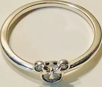 PANDORA DISNEY MINNIE MOUSE Sparkling Head Sterling Ring Size 8 Authentic  • $37.95