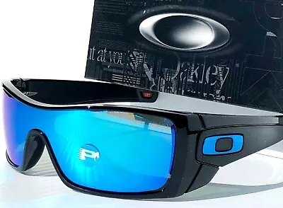 NEW* Oakley BATWOLF Black And Blue POLARIZED Galaxy Sapphire Blue Sunglass 9101 • $148.88