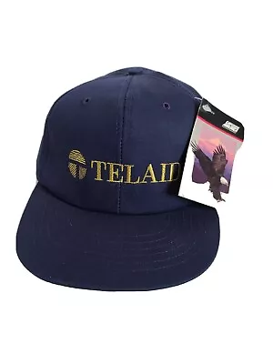Vintage Telaid - Cap America - Made In USA - Navy - Elastic Back - New With Tags • $24.44