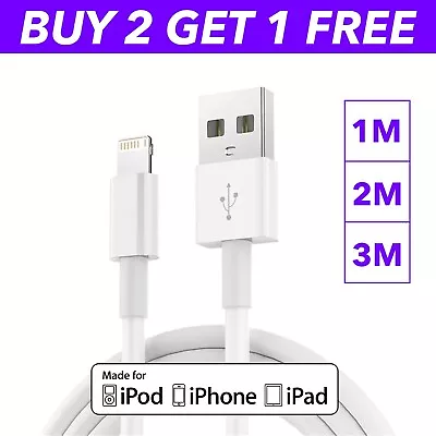 USB Fast Charger For Apple IPhone 14 13 12 11 X 6 5 7 8 Data Lead Cable 1m 2m 3m • £2.95