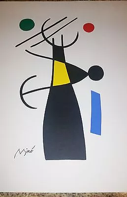 Joan Miro Serigraph Unframed 17 1/2  X 23  • $199.98