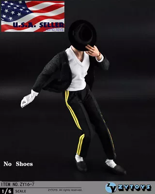 1/6 Michael Jackson Performance Dance Clothing Set 12  Hot Toys Male Figure USA • $32.80