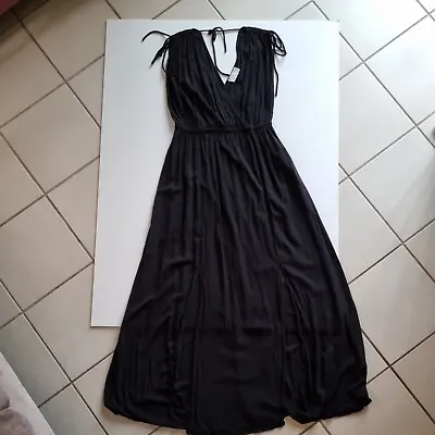 $9 • Buy ASOS Maternity Maxi Dress Size UK Au 14 Black Sleeveless Beach Wear