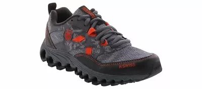 NEW K Swiss Mens Tubes Trail Comfort 200 Gray Orange Running Shoes 8.5 Or 10 • $39.46