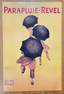 Large Leonetto Cappiillo Lithograph Parapluie Revel Paris France Poster • $33.94